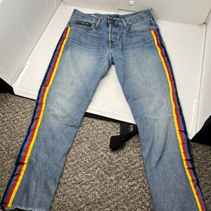 Ralph Lauren jeans with color stripes